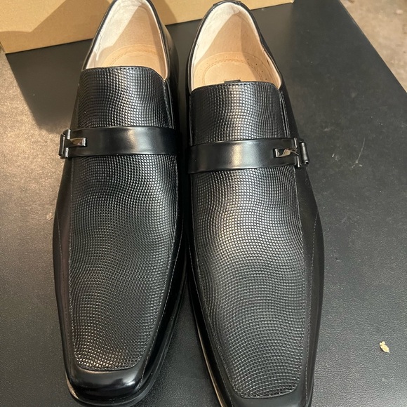 Men’s size 13 Stacy Adams Textured Black Loafers no box - Picture 1 of 6